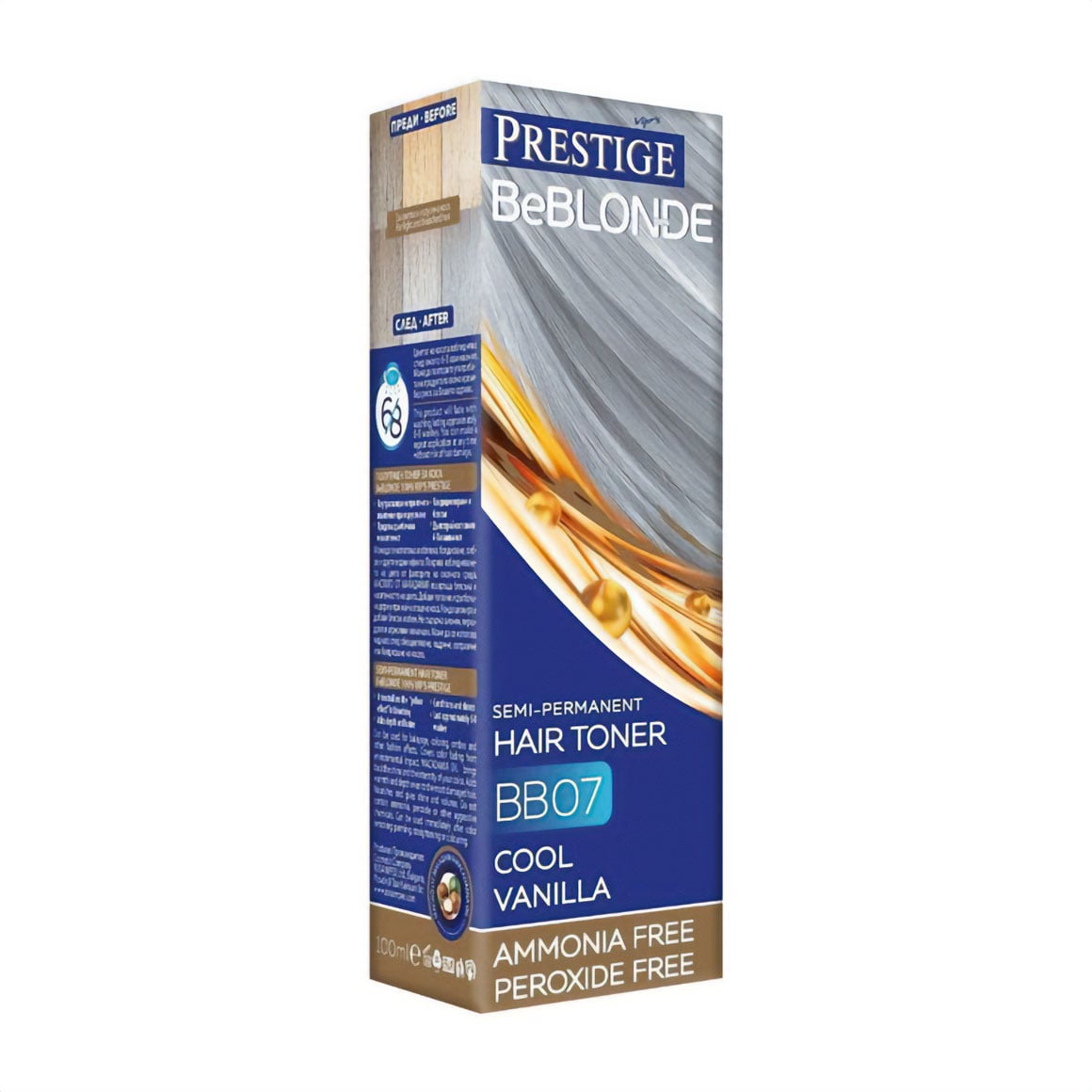 Уцінка! Безаміачний відтіночний бальзам для волосся Vip's Prestige BeBlond Semi-Permanent Hair Toner BB07 Cool Vanilla, 100 мл